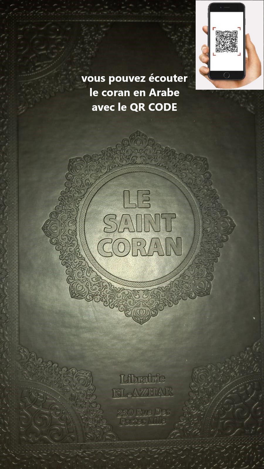 Le Saint Coran arabe / français / phonétique - couleur noir 